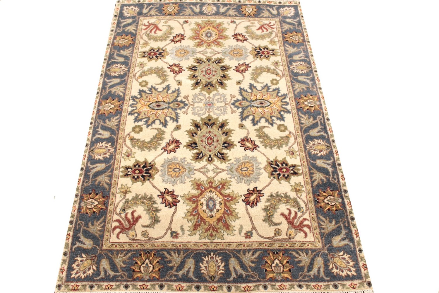 4x6 Traditional Hand Knotted Wool Area Rug - MR028972