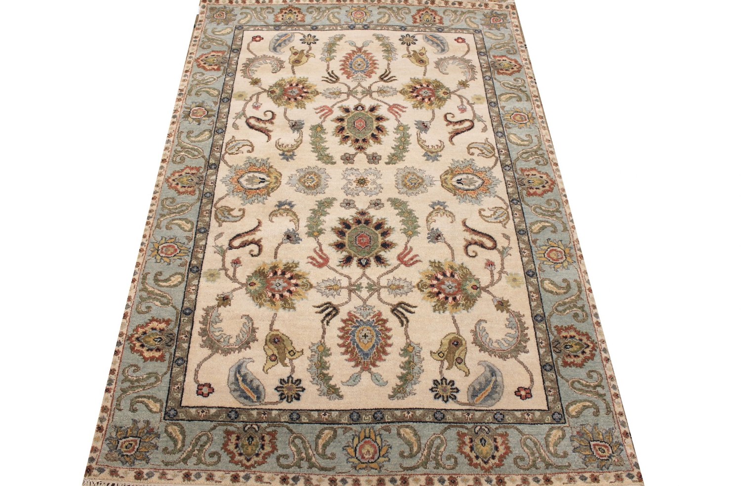 4x6 Traditional Hand Knotted Wool Area Rug - MR028974