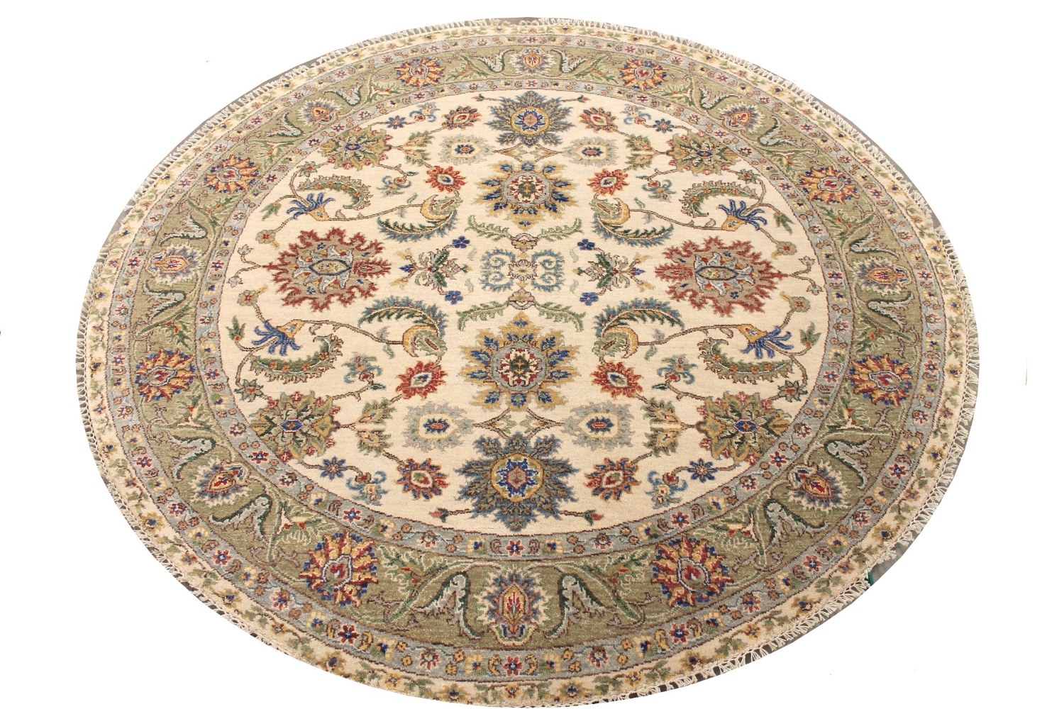 6 ft. - 7 ft. Round & Square Traditional Hand Knotted Wool Area Rug - MR028976