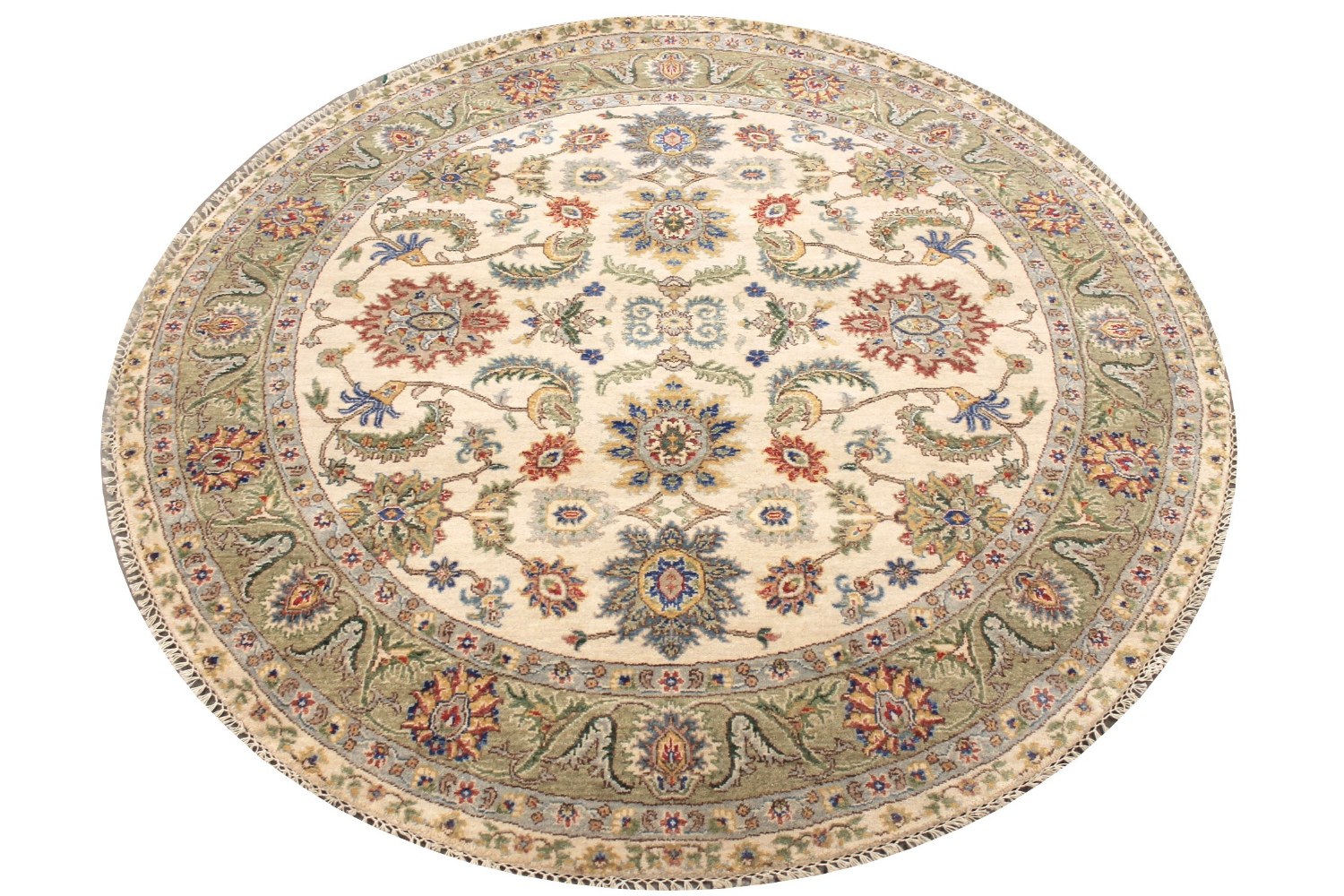 6 ft. - 7 ft. Round & Square Traditional Hand Knotted Wool Area Rug - MR028976