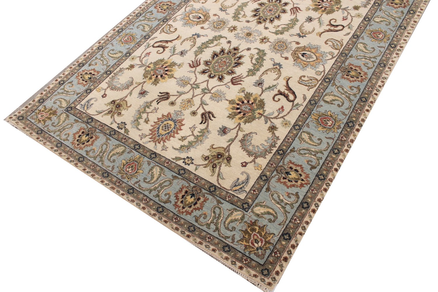 6x9 Traditional Hand Knotted Wool Area Rug - MR028979