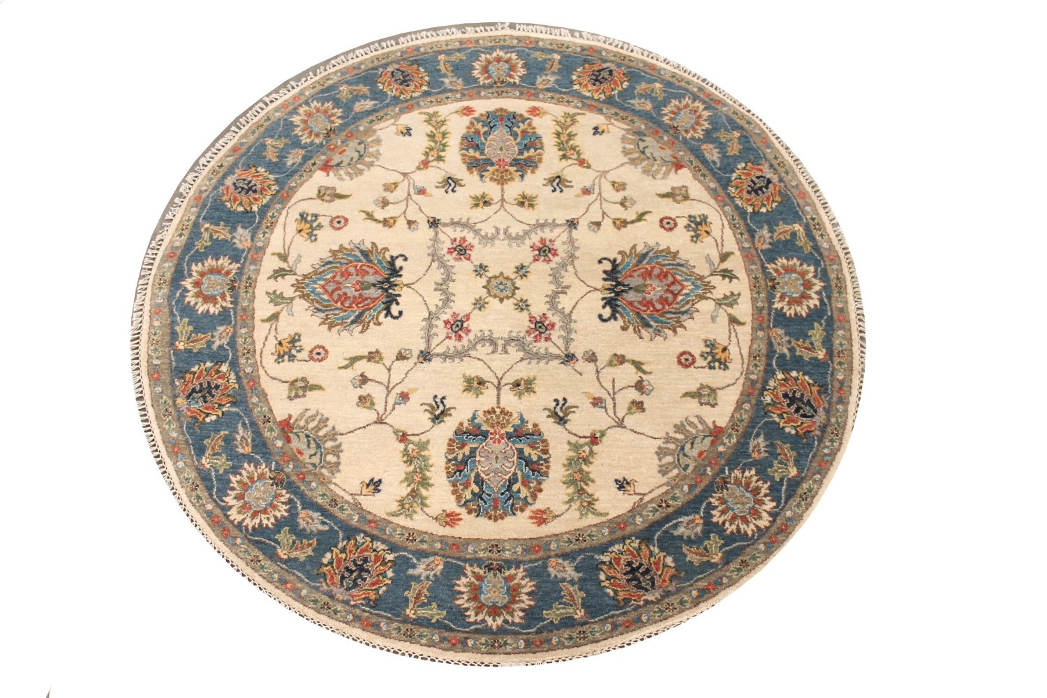 6 ft. - 7 ft. Round & Square Traditional Hand Knotted Wool Area Rug - MR028980