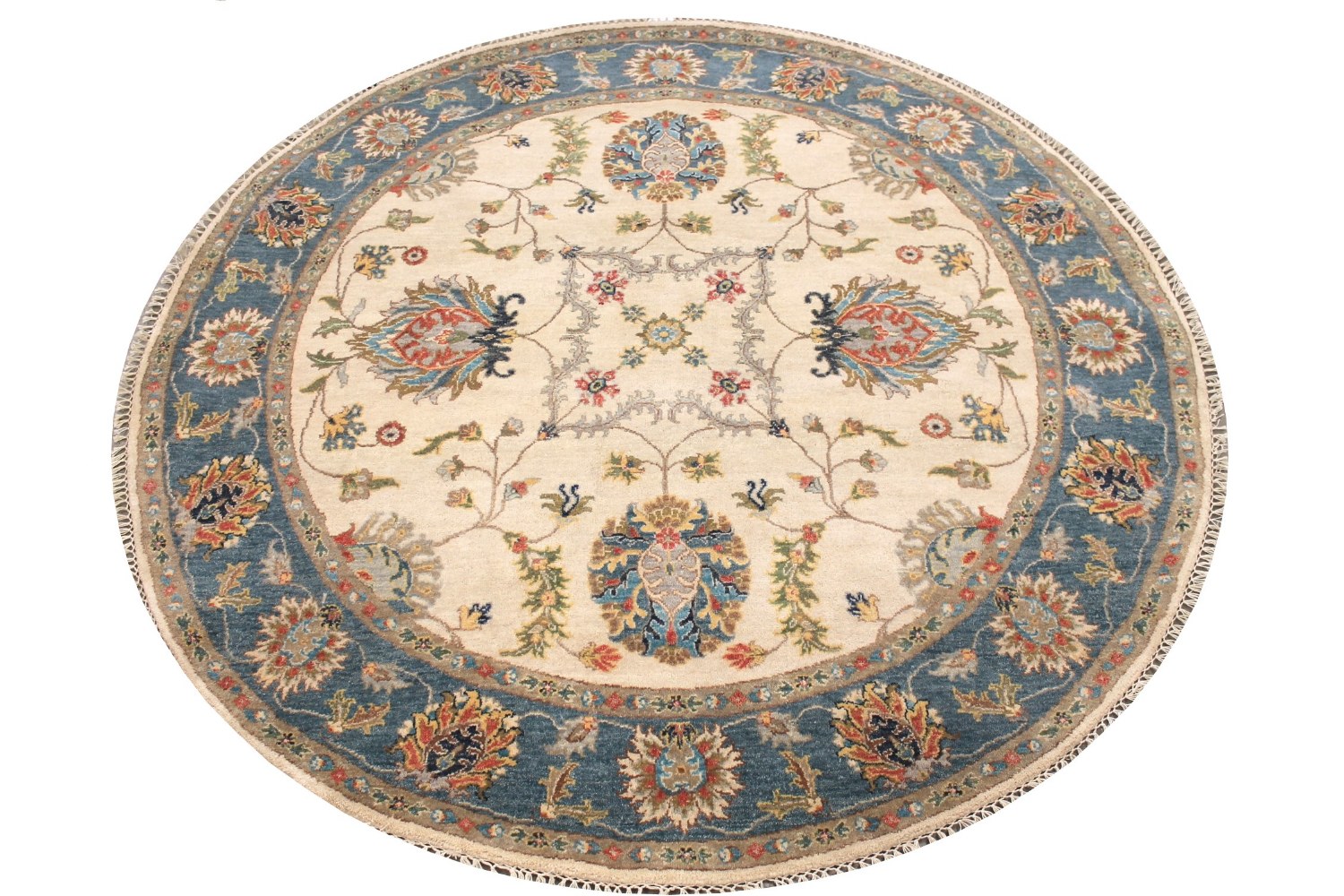 6 ft. - 7 ft. Round & Square Traditional Hand Knotted Wool Area Rug - MR028980