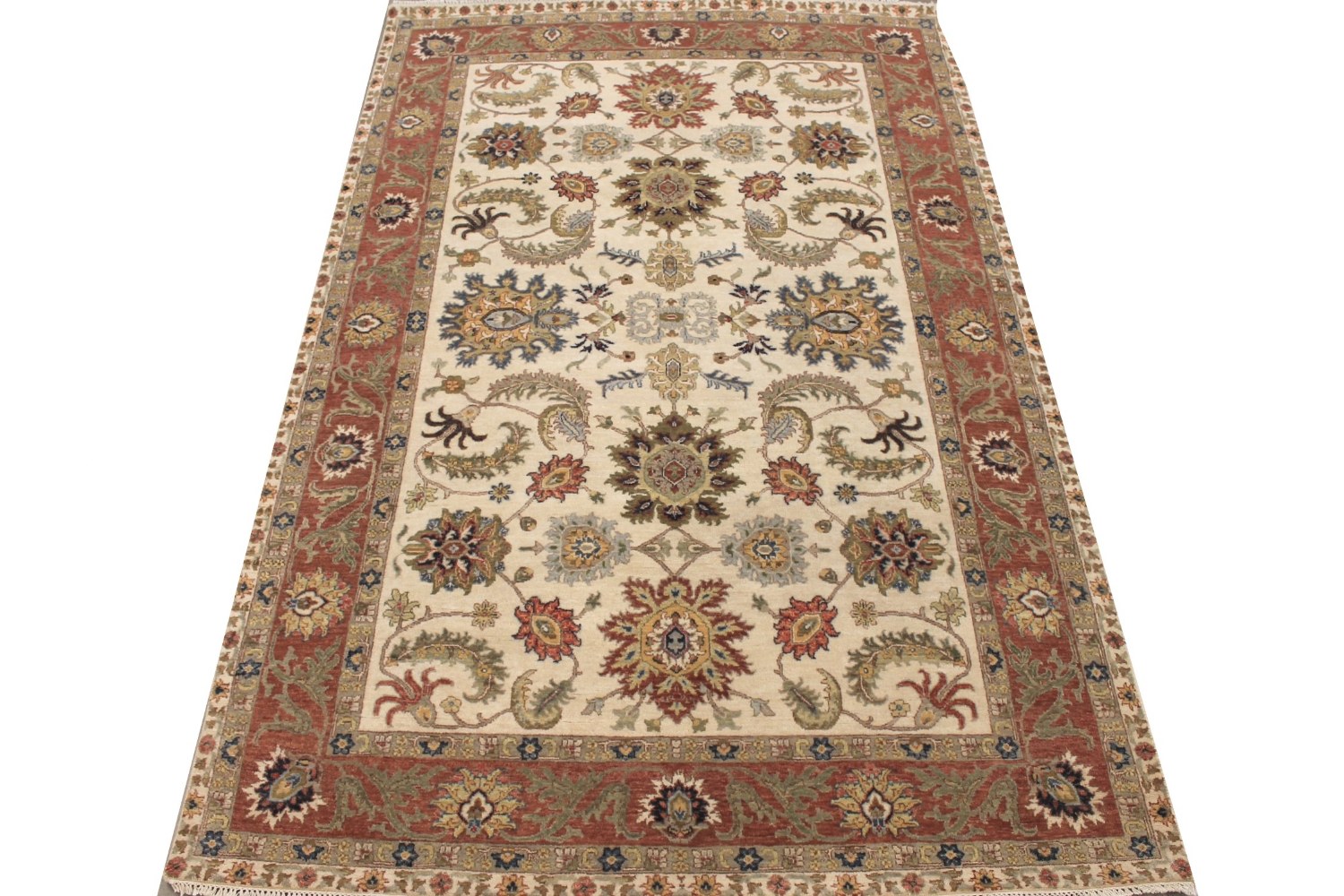 6x9 Traditional Hand Knotted Wool Area Rug - MR028981