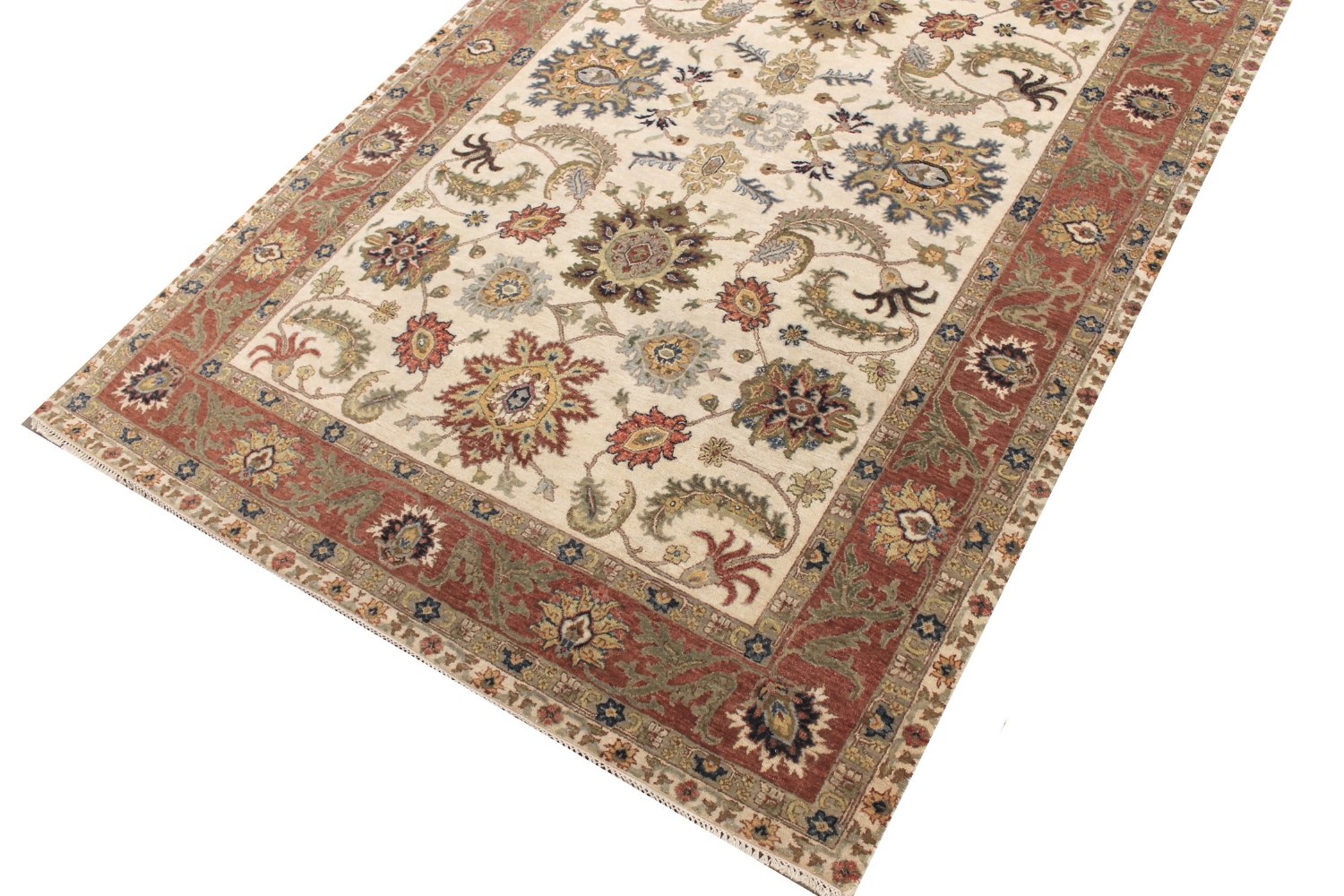 6x9 Traditional Hand Knotted Wool Area Rug - MR028981