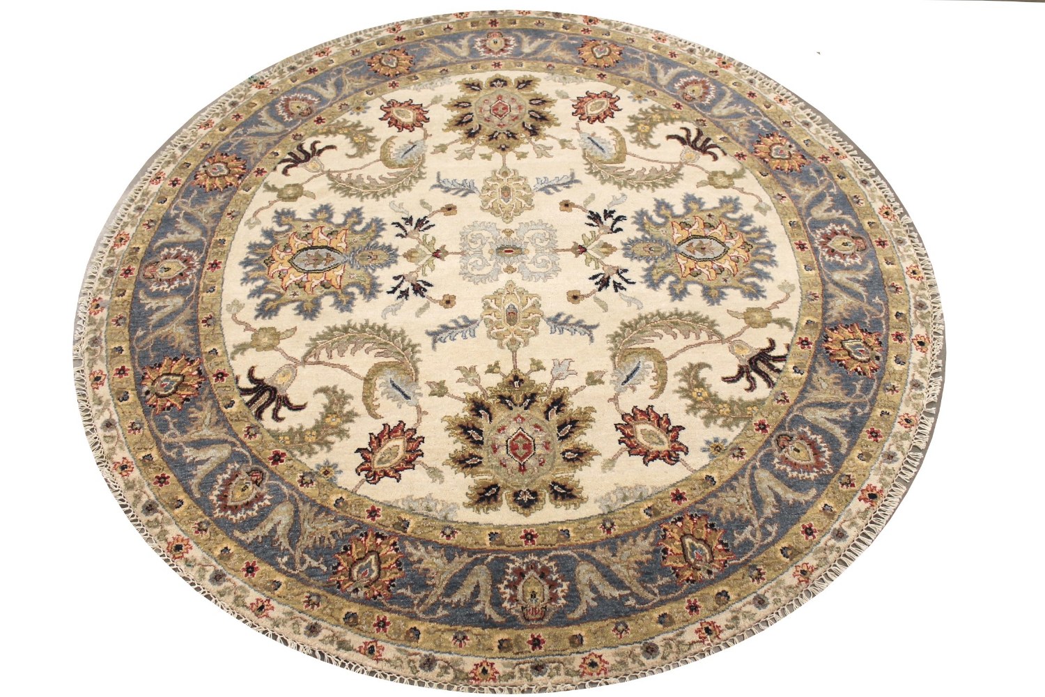 6 ft. - 7 ft. Round & Square Traditional Hand Knotted Wool Area Rug - MR028982