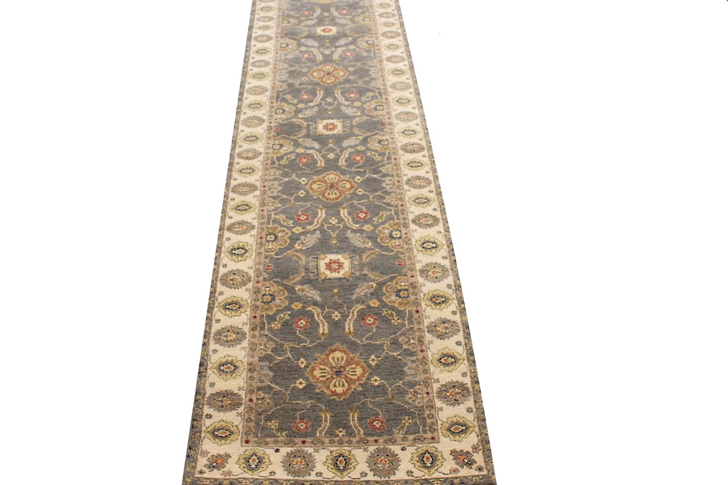 12 ft. Runner Traditional Hand Knotted Wool Area Rug - MR028986