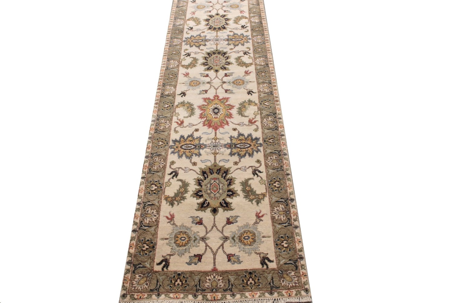 12 ft. Runner Traditional Hand Knotted Wool Area Rug - MR028987