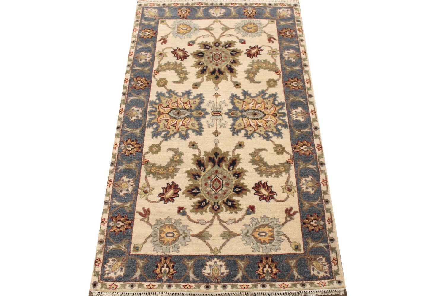 3x5 Traditional Hand Knotted Wool Area Rug - MR028988