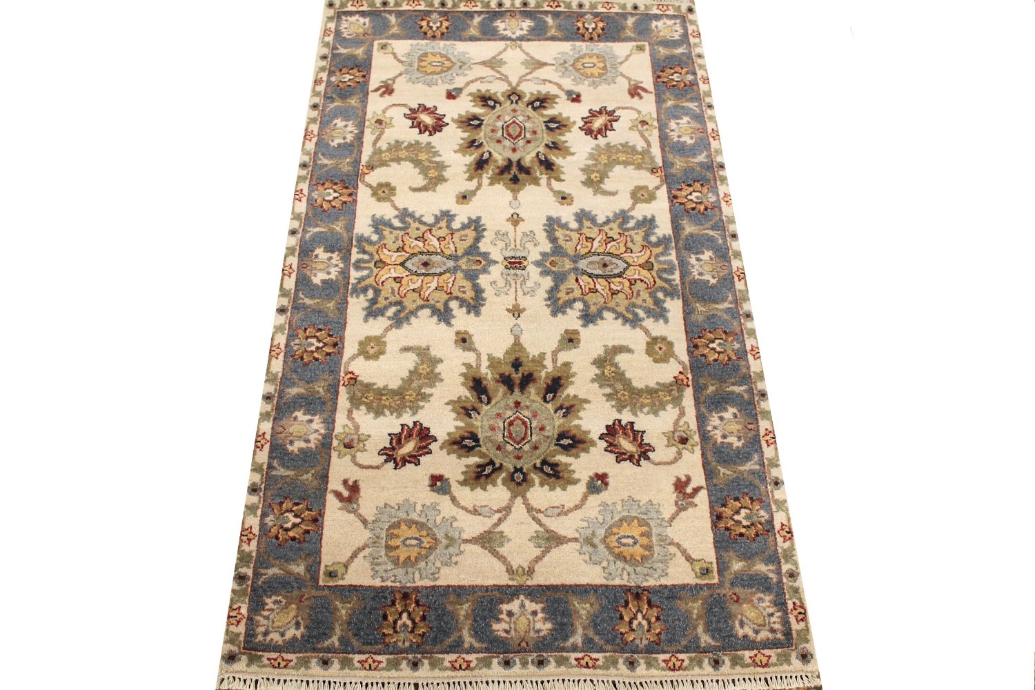 3x5 Traditional Hand Knotted Wool Area Rug - MR028988