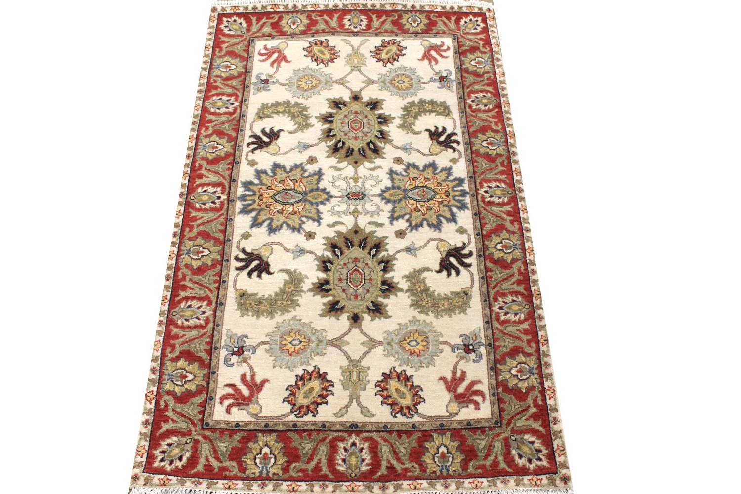 3x5 Traditional Hand Knotted Wool Area Rug - MR028991