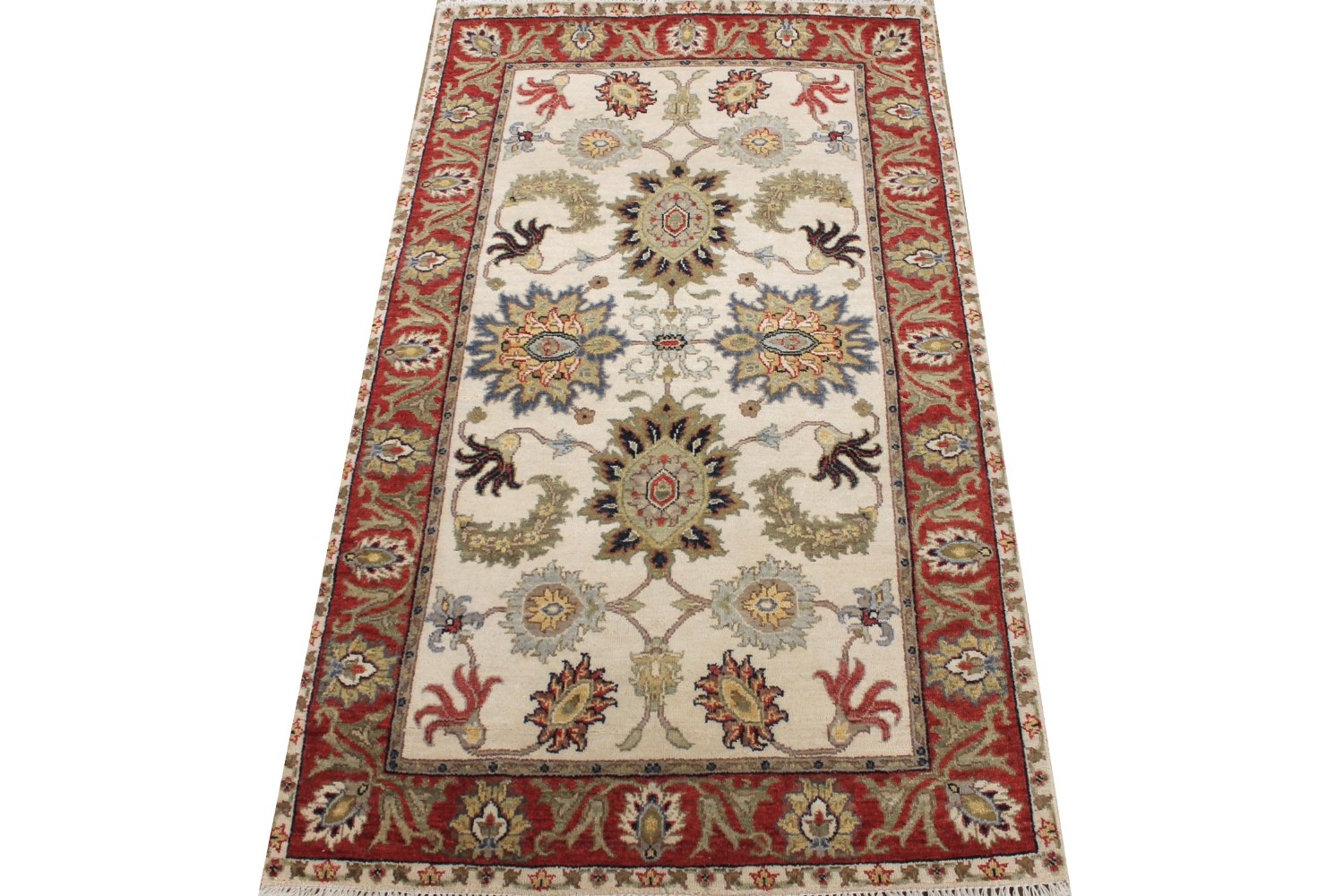 3x5 Traditional Hand Knotted Wool Area Rug - MR028991