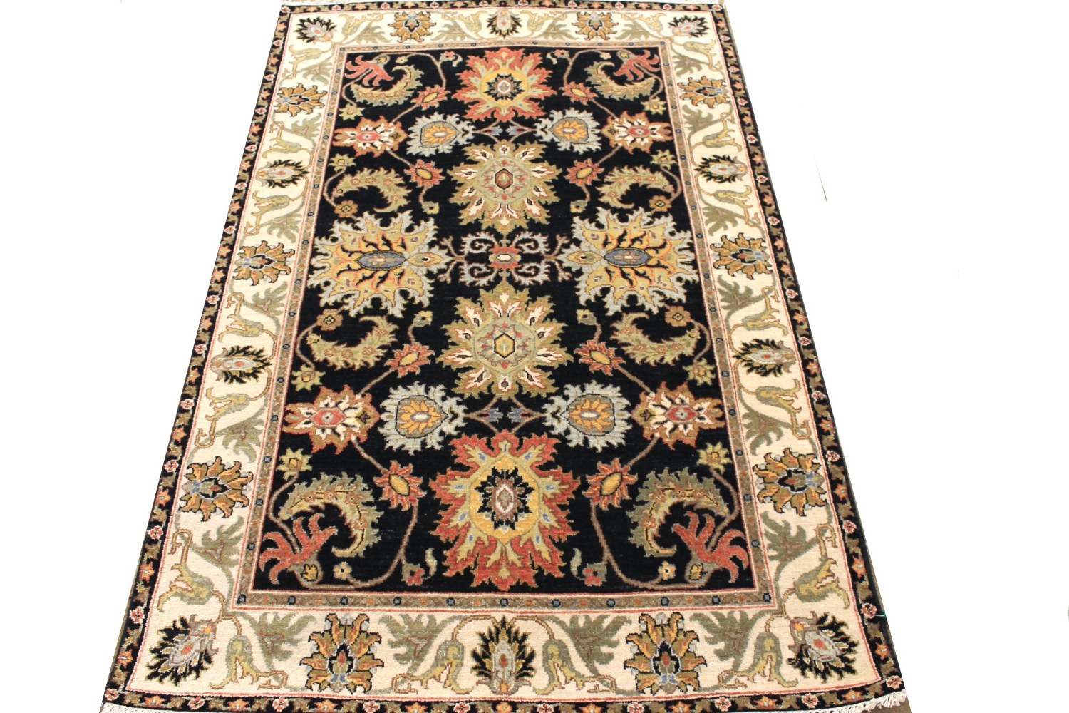 4x6 Traditional Hand Knotted Wool Area Rug - MR028994