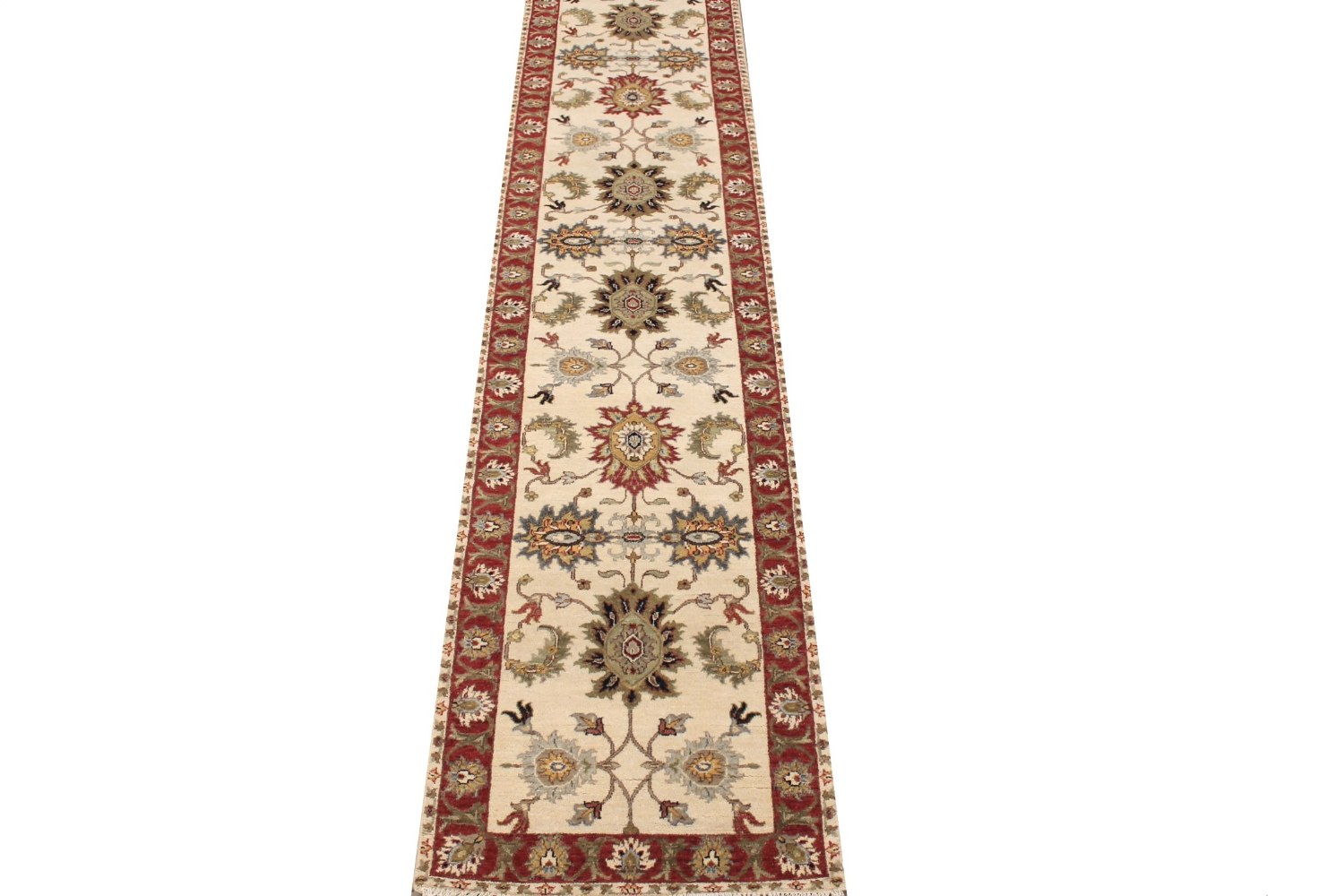 12 ft. Runner Traditional Hand Knotted Wool Area Rug - MR028995