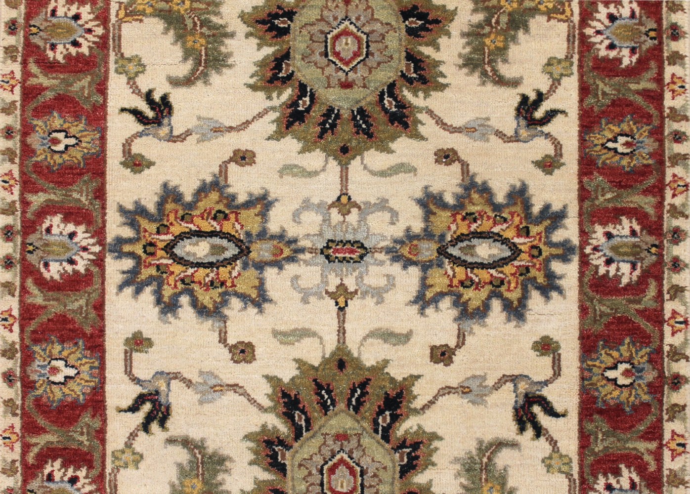 12 ft. Runner Traditional Hand Knotted Wool Area Rug - MR028995