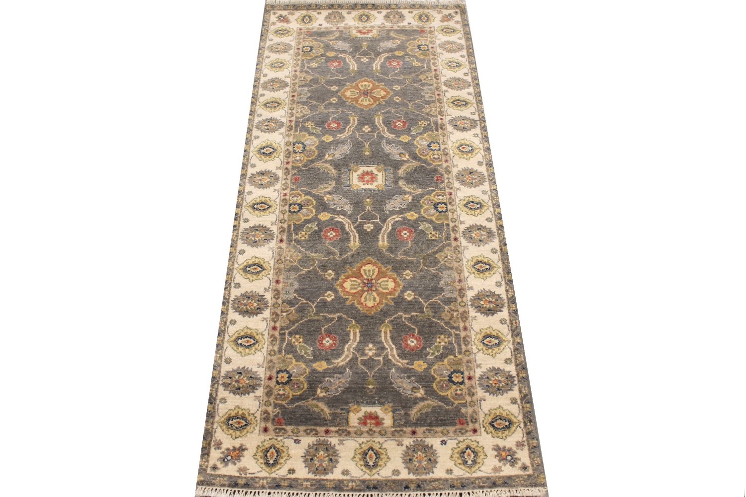 6 ft. Runner Traditional Hand Knotted Wool Area Rug - MR028998