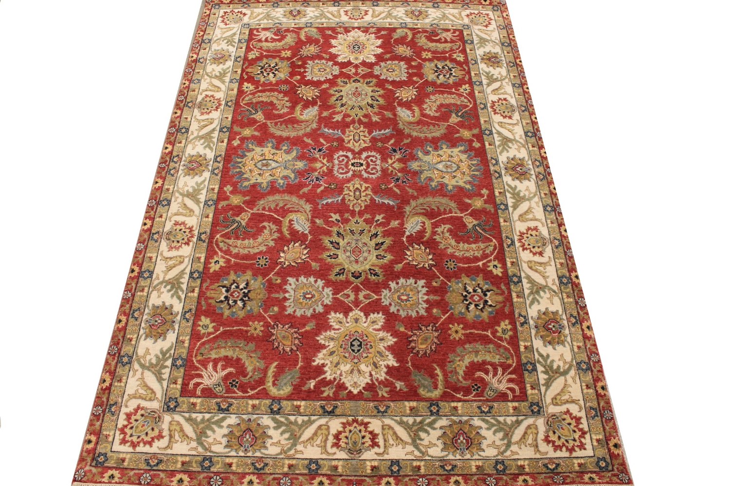 6x9 Traditional Hand Knotted Wool Area Rug - MR029000