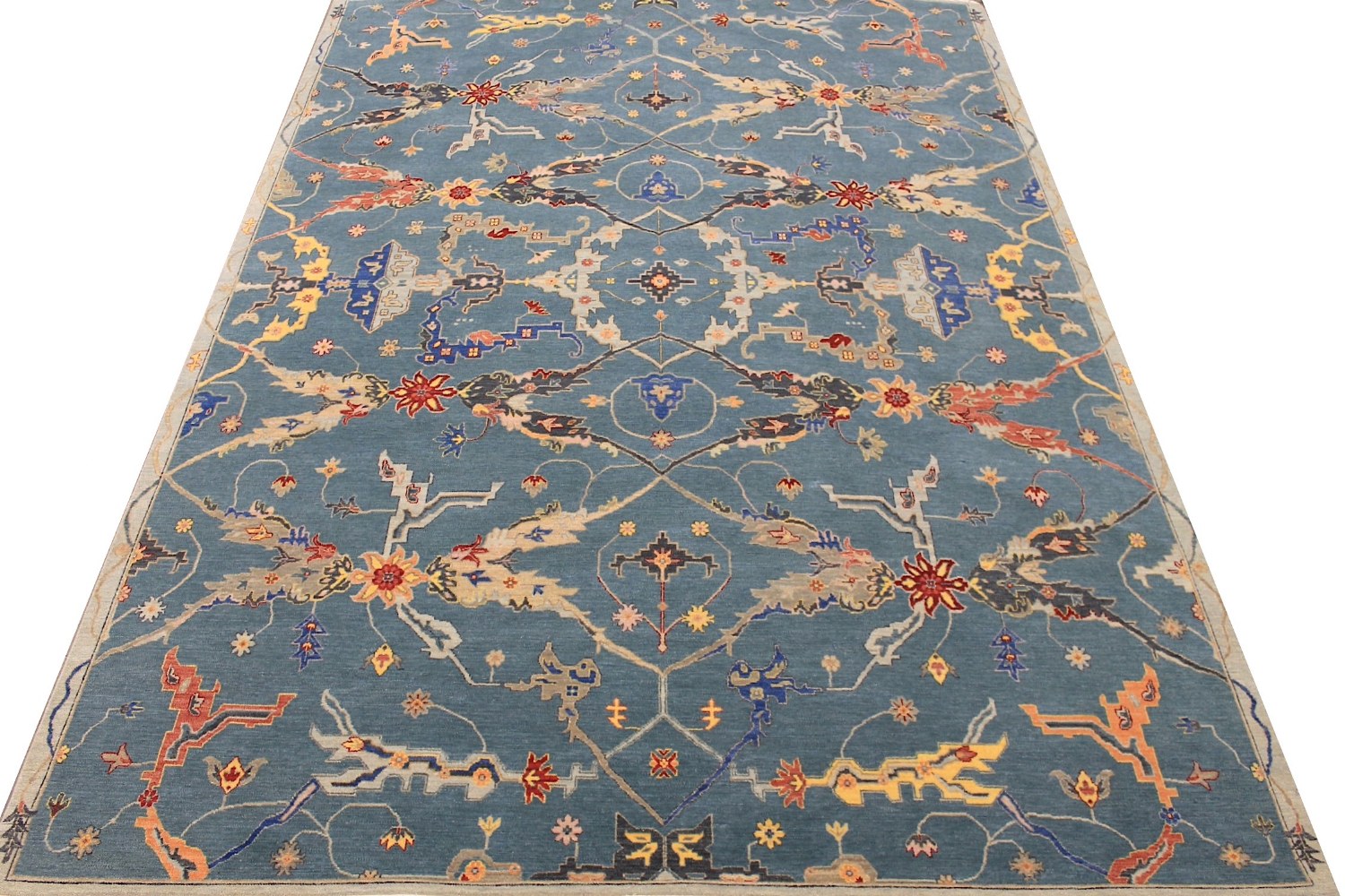 9x12 Traditional Hand Knotted Wool Area Rug - MR029072