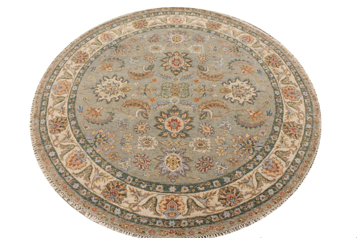 6 ft. - 7 ft. Round & Square Traditional Hand Knotted Wool Area Rug - MR029074