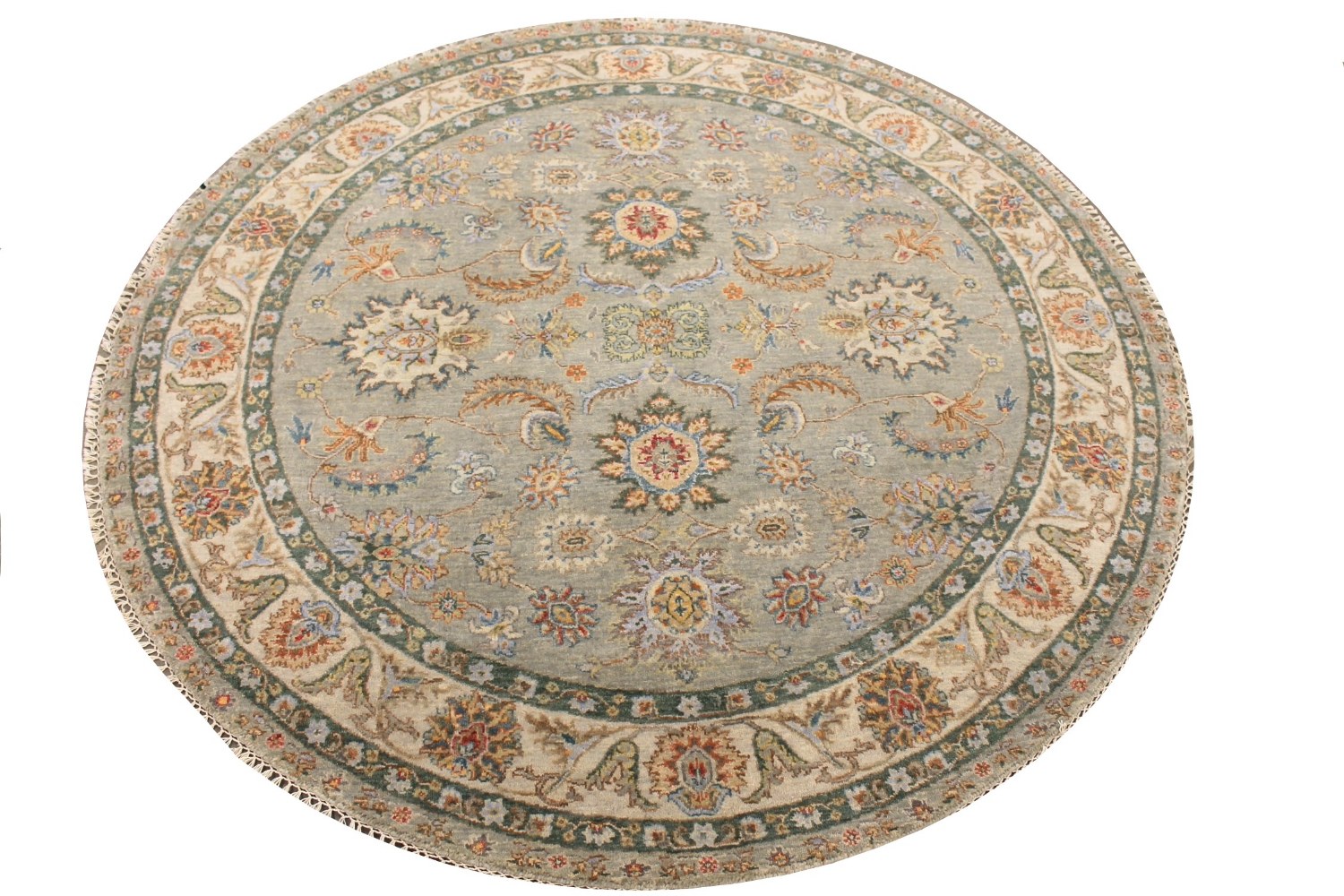 6 ft. - 7 ft. Round & Square Traditional Hand Knotted Wool Area Rug - MR029074