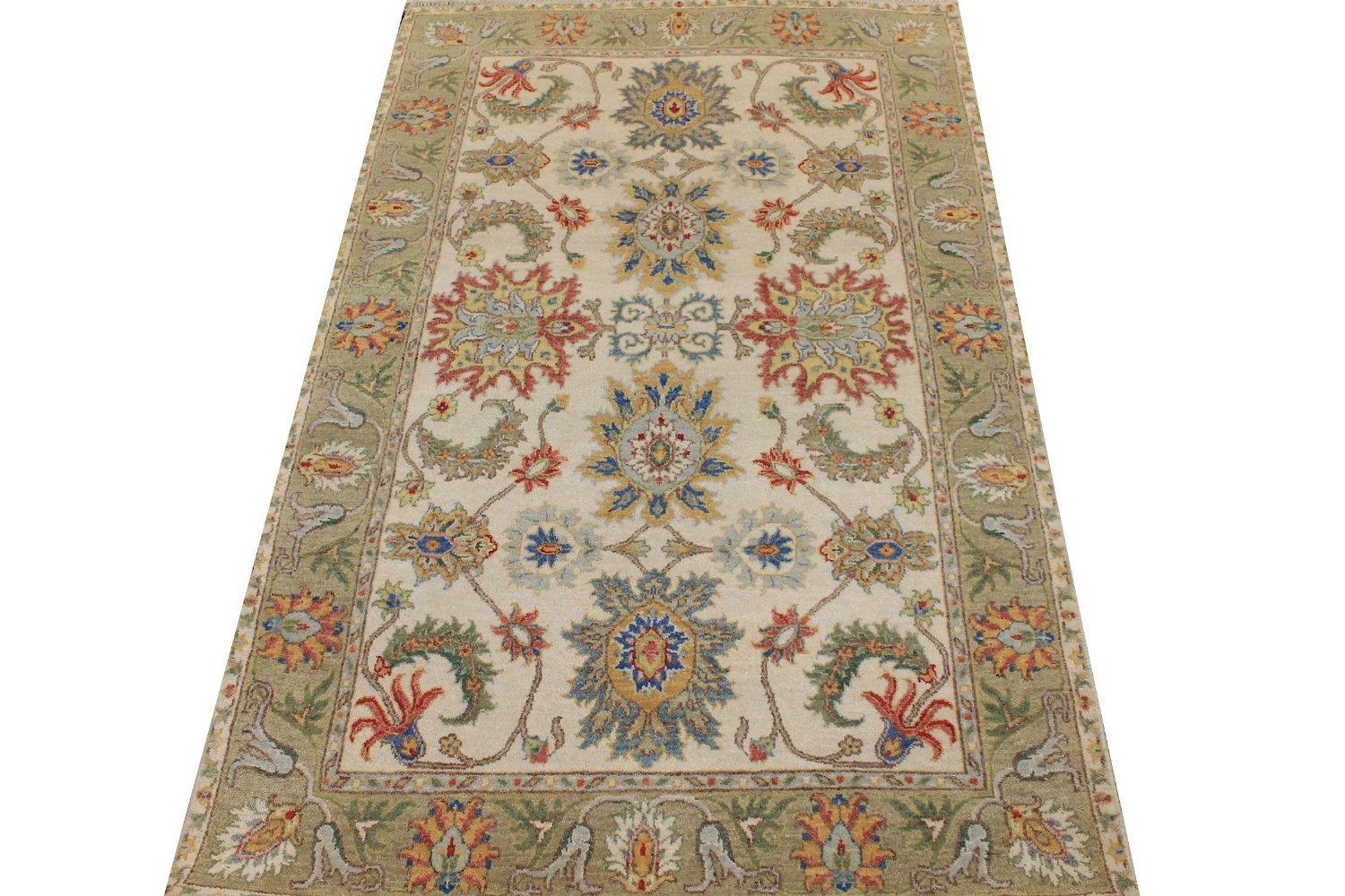 4x6 Traditional Hand Knotted Wool Area Rug - MR029079