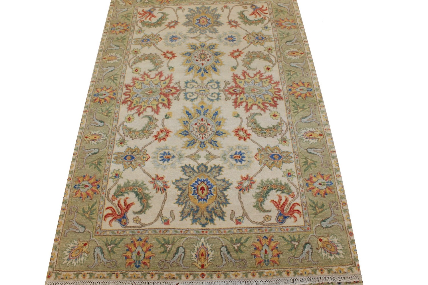 4x6 Traditional Hand Knotted Wool Area Rug - MR029079