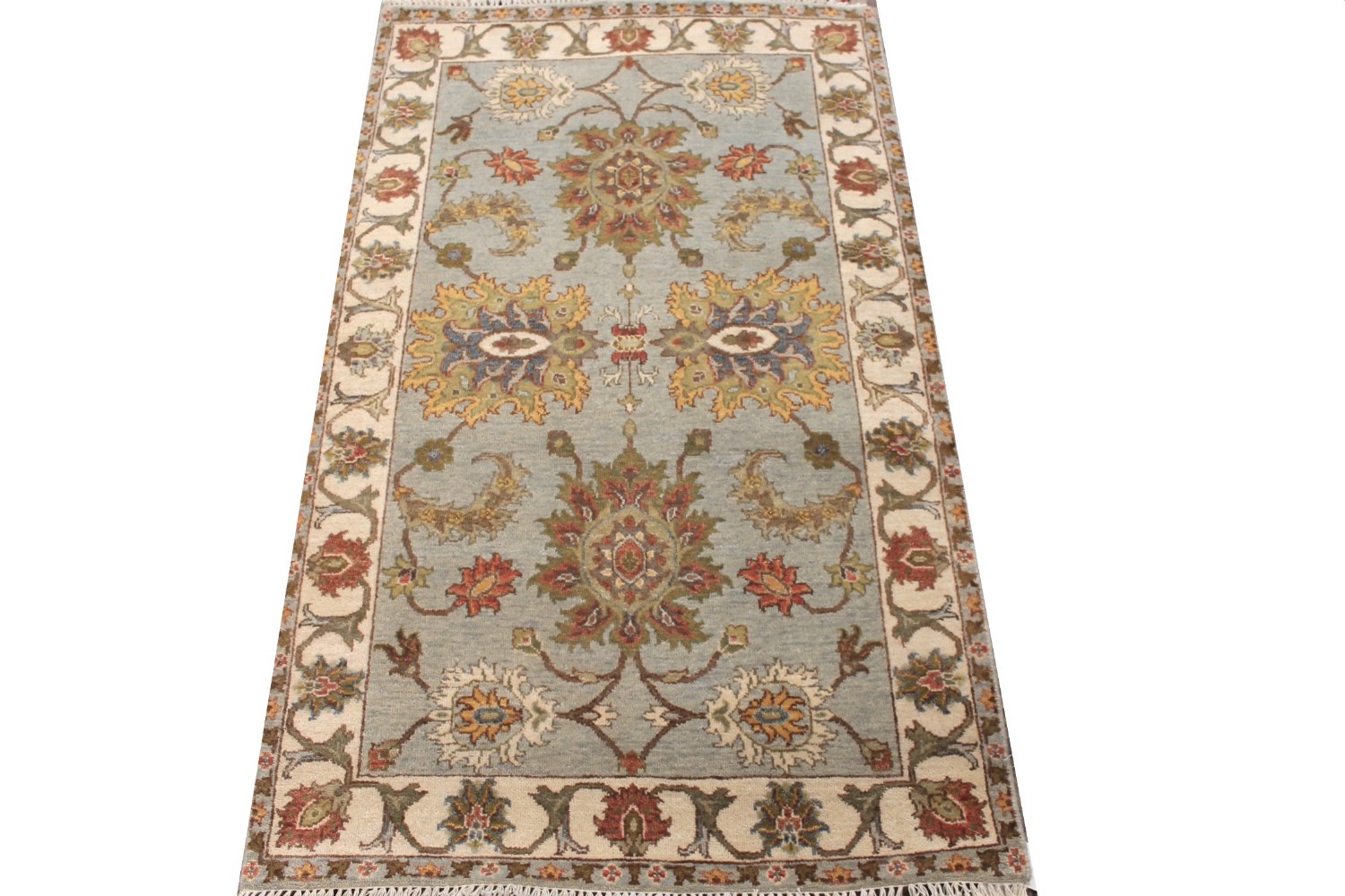 3x5 Traditional Hand Knotted Wool Area Rug - MR029083