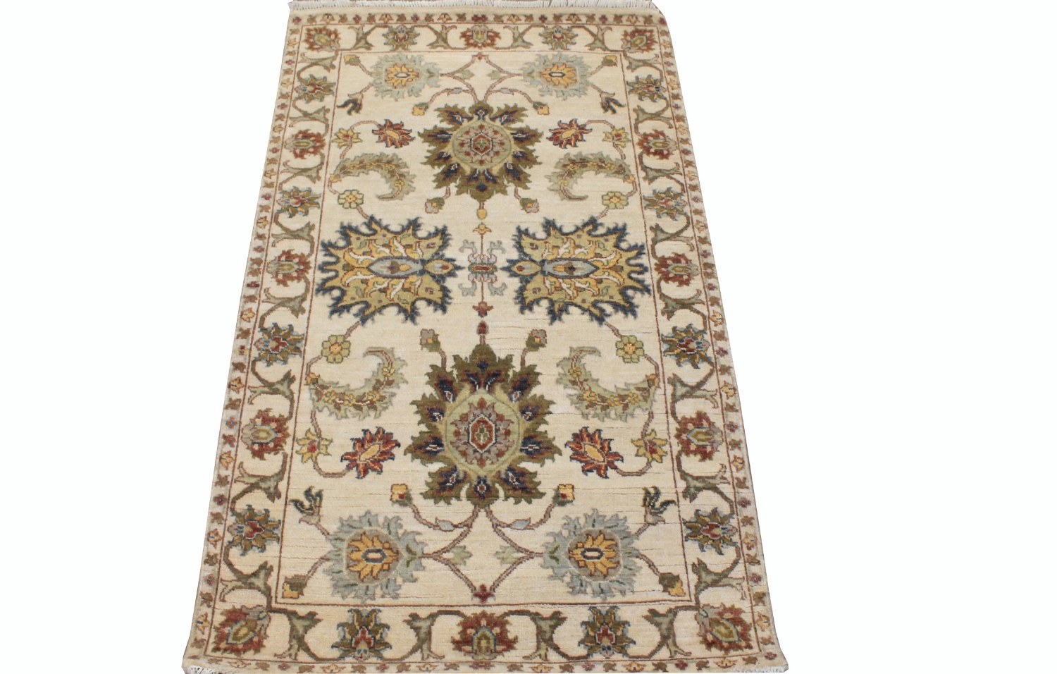 3x5 Traditional Hand Knotted Wool Area Rug - MR029085