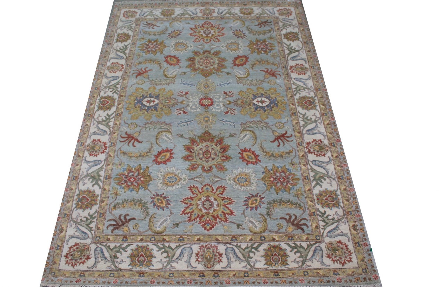 6x9 Traditional Hand Knotted Wool Area Rug - MR029088