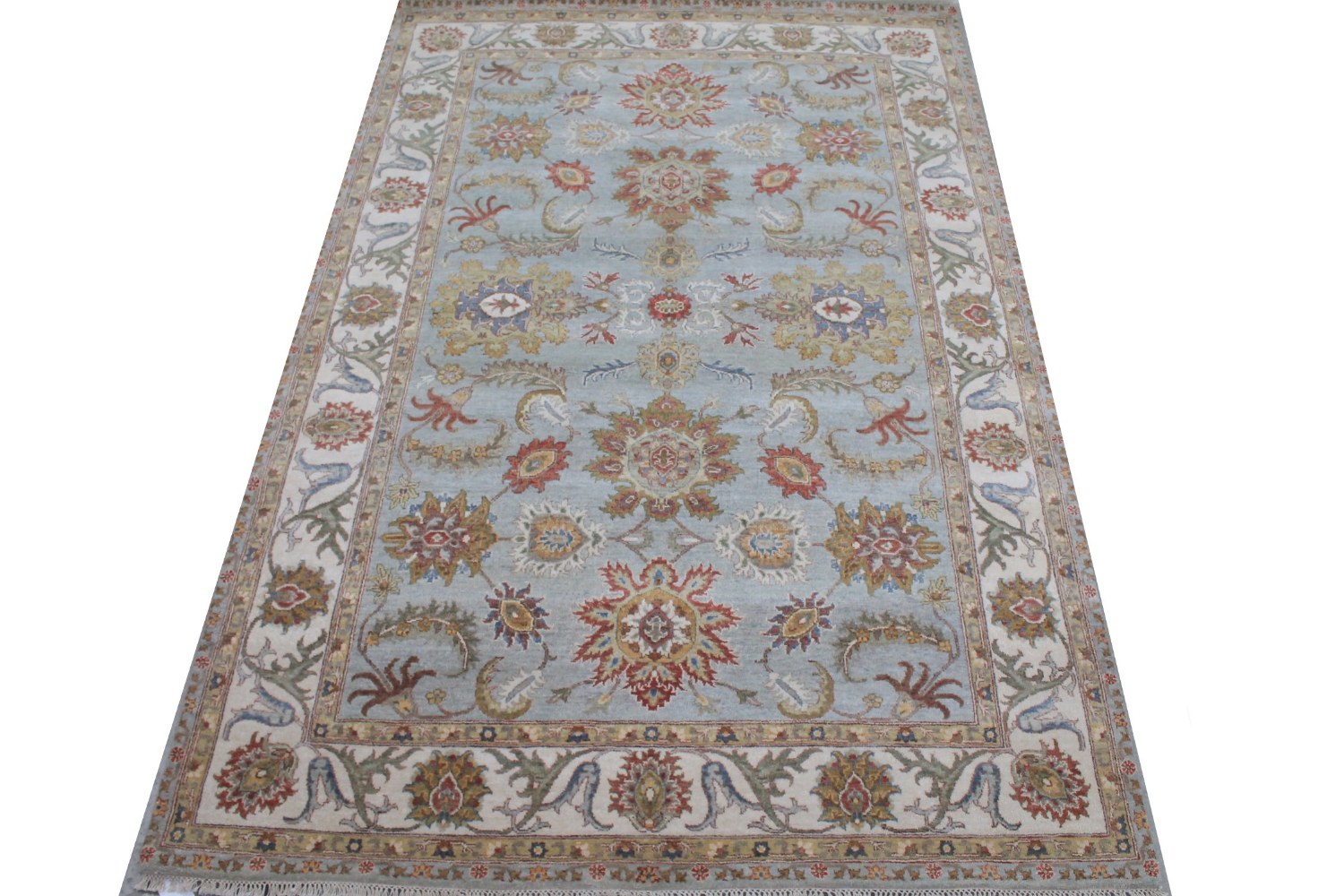 6x9 Traditional Hand Knotted Wool Area Rug - MR029088