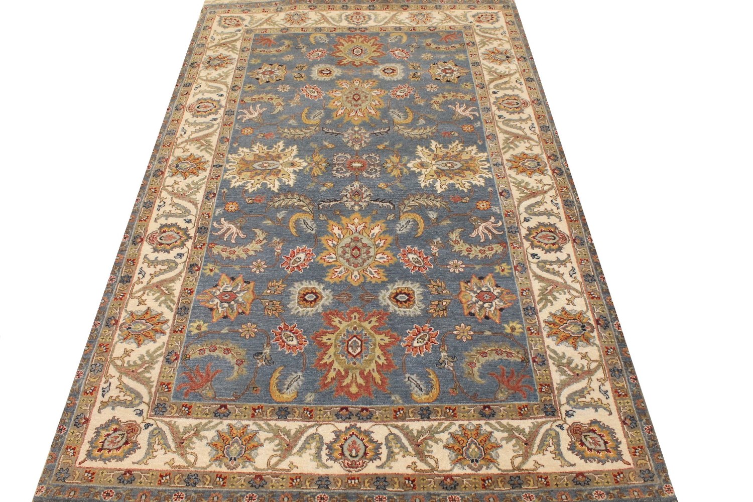 5x7/8 Traditional Hand Knotted Wool Area Rug - MR029090