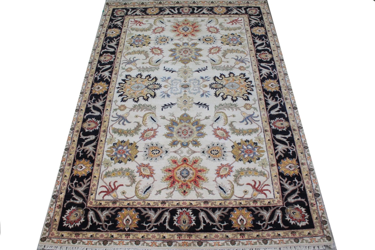 6x9 Traditional Hand Knotted Wool Area Rug - MR029092