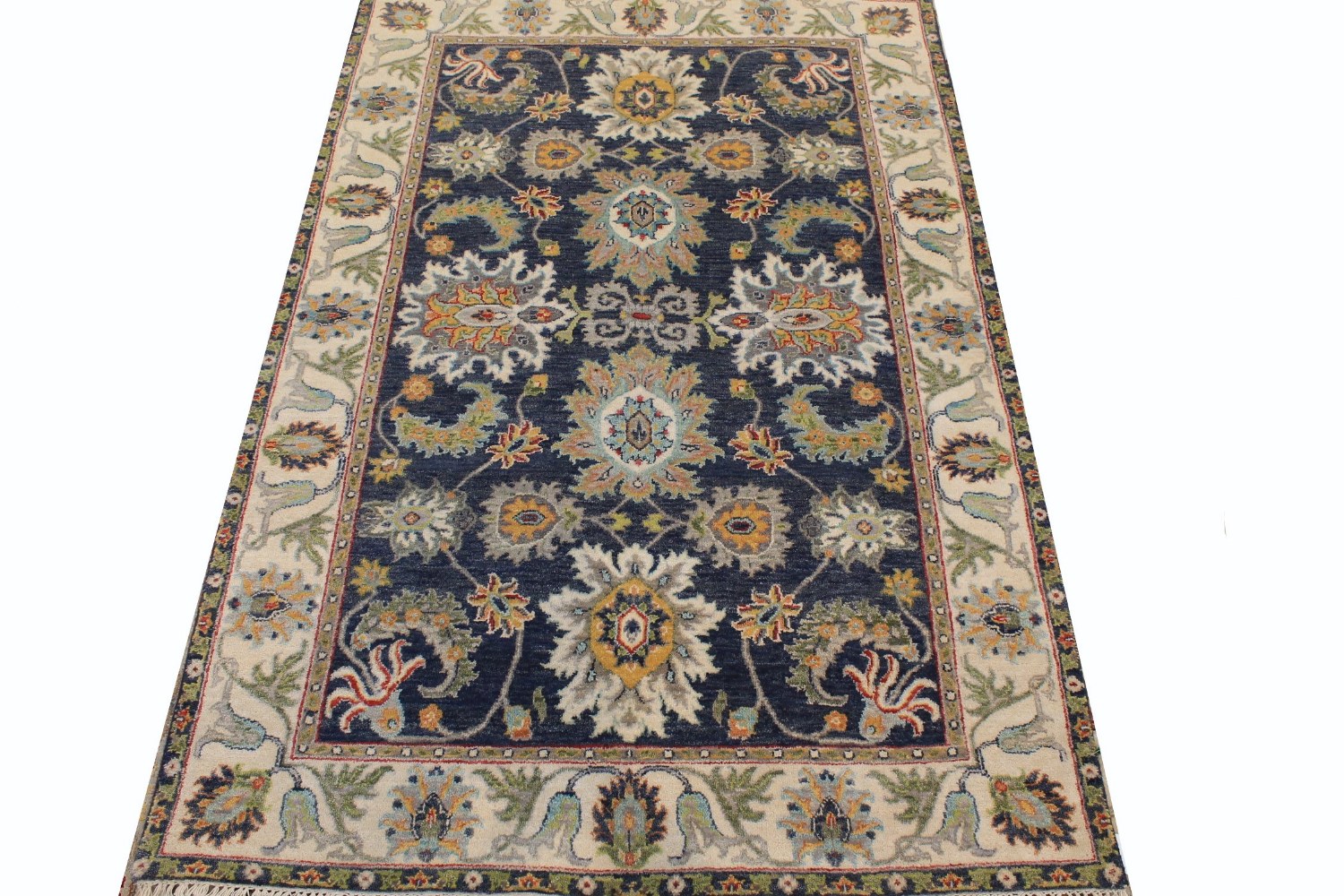 4x6 Traditional Hand Knotted Wool Area Rug - MR029096