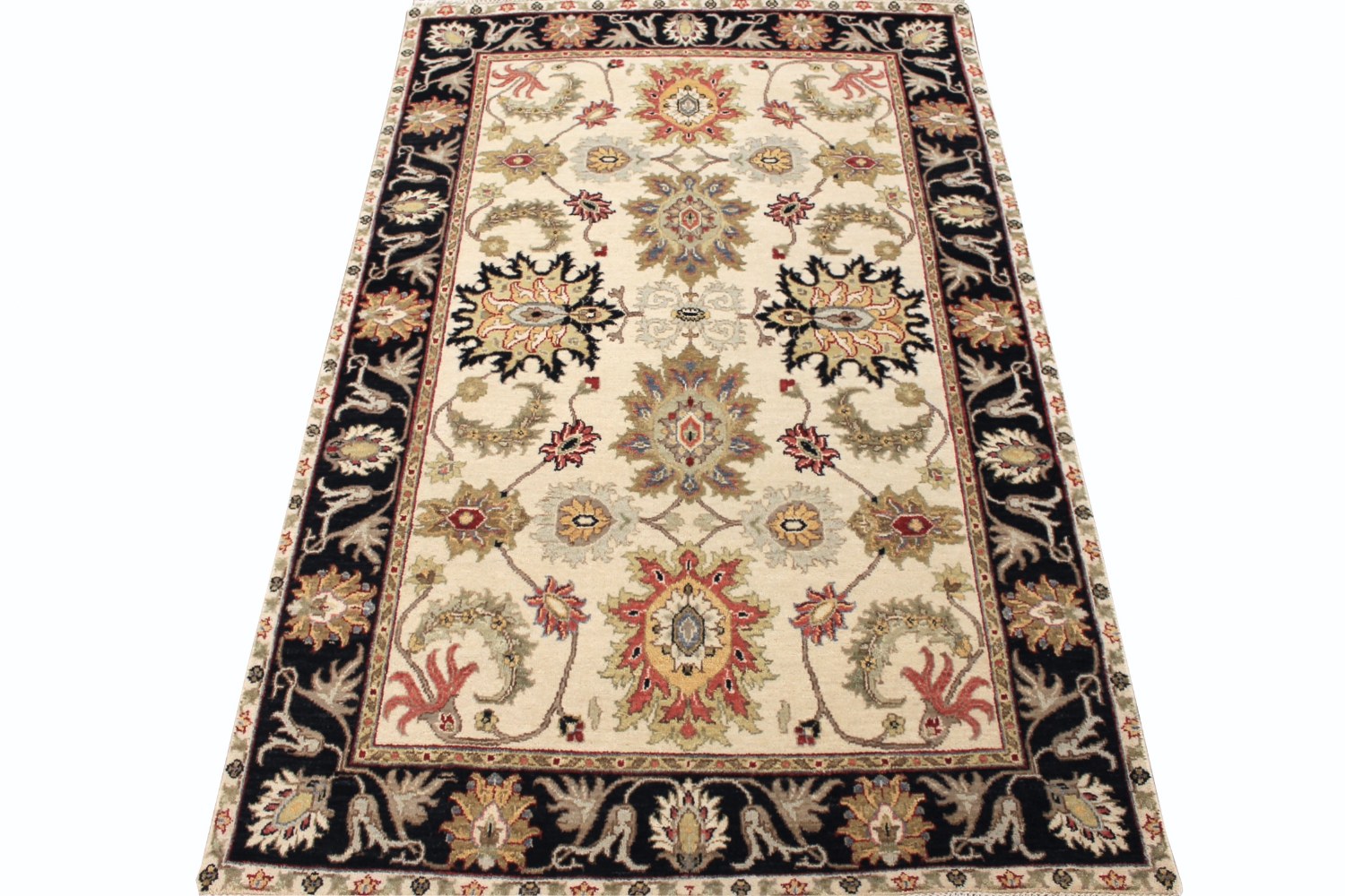 4x6 Traditional Hand Knotted Wool Area Rug - MR029107