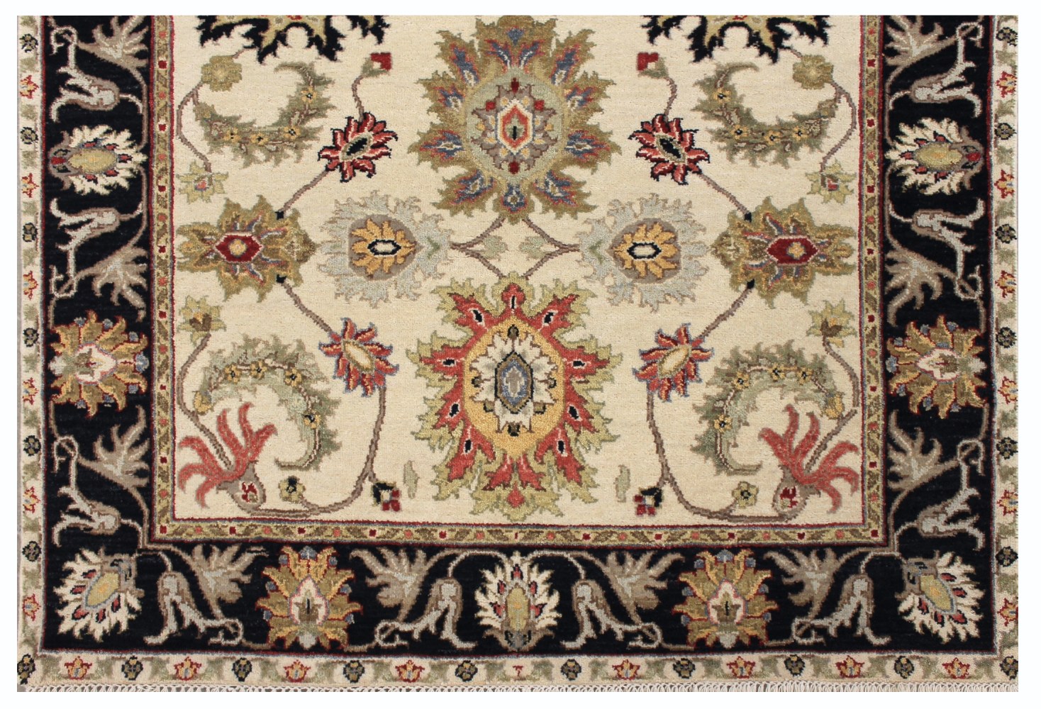 4x6 Traditional Hand Knotted Wool Area Rug - MR029107