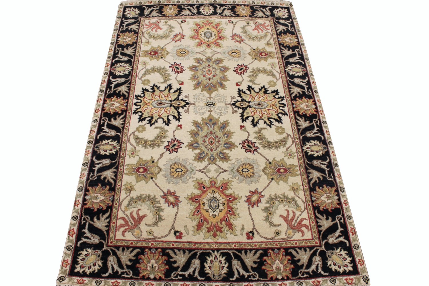 4x6 Traditional Hand Knotted Wool Area Rug - MR029107