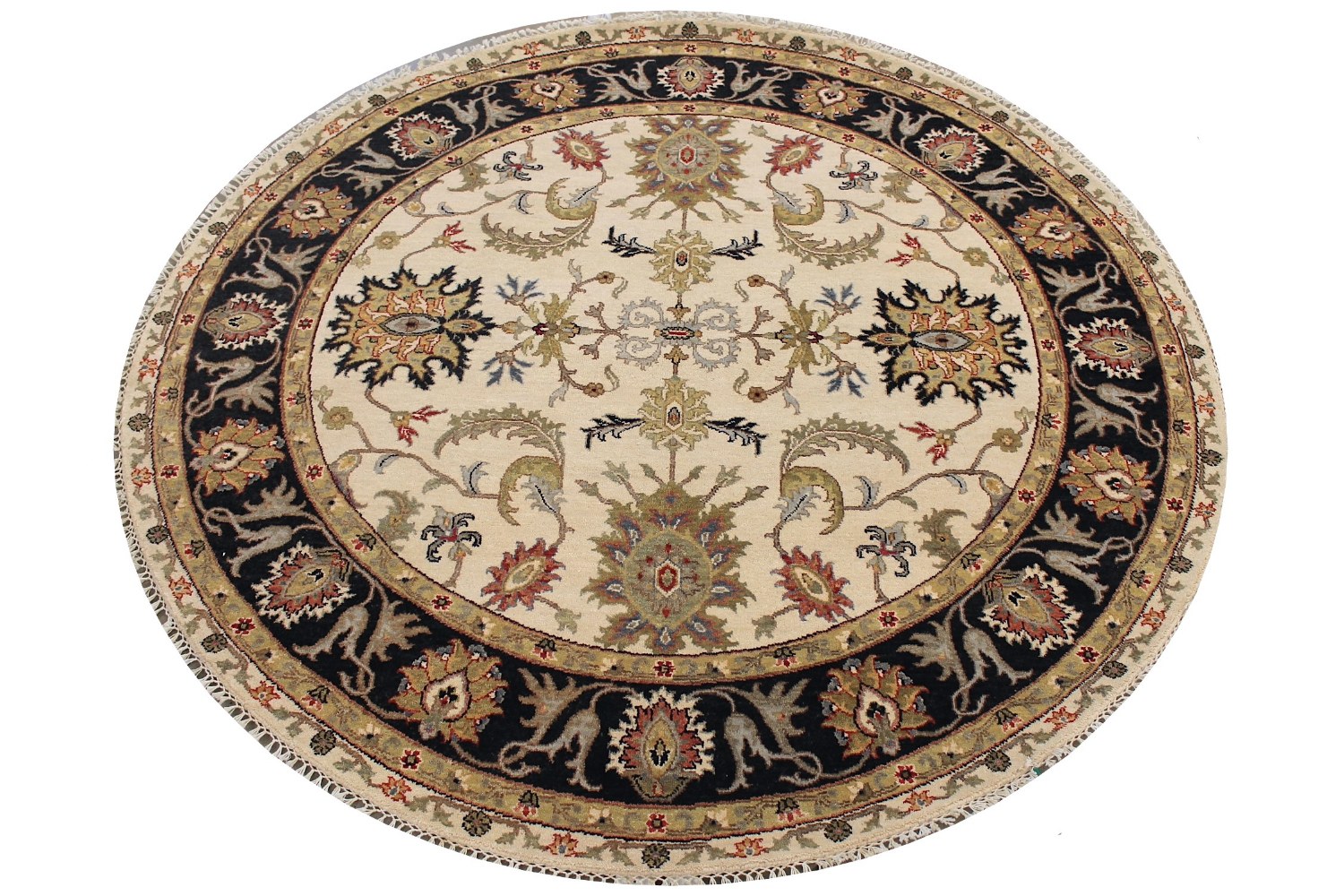 6 ft. - 7 ft. Round & Square Traditional Hand Knotted Wool Area Rug - MR029109