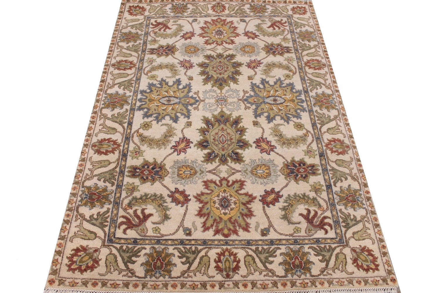 4x6 Traditional Hand Knotted Wool Area Rug - MR029112