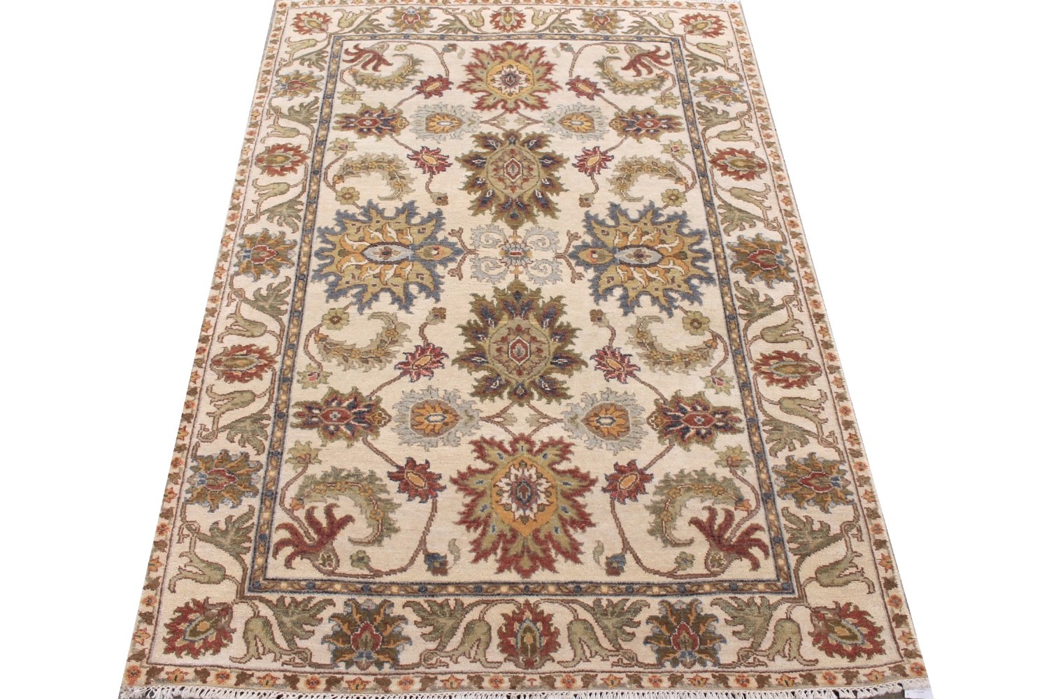 4x6 Traditional Hand Knotted Wool Area Rug - MR029112