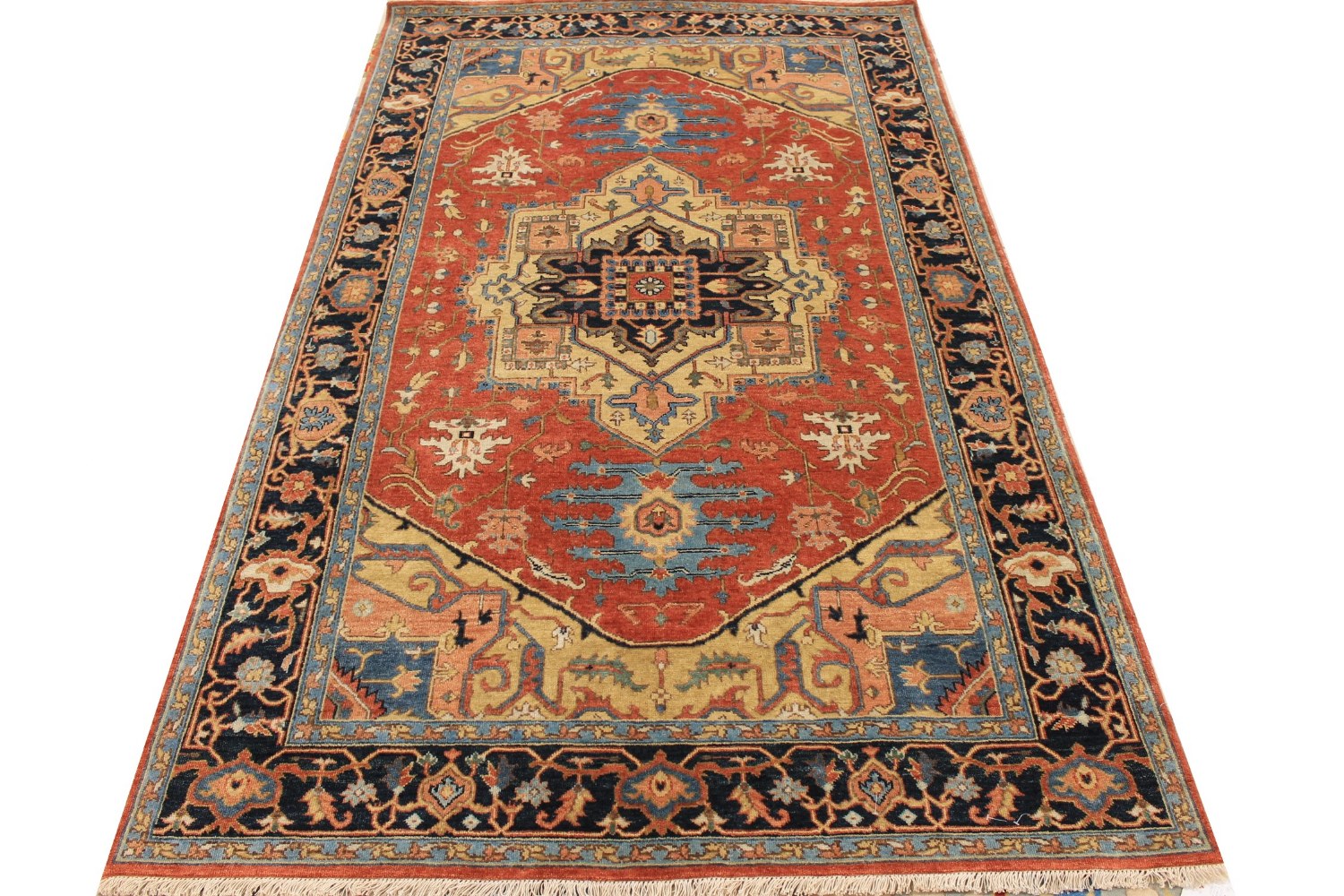 5x7/8 Heriz/Serapi Hand Knotted Wool Area Rug - MR029122