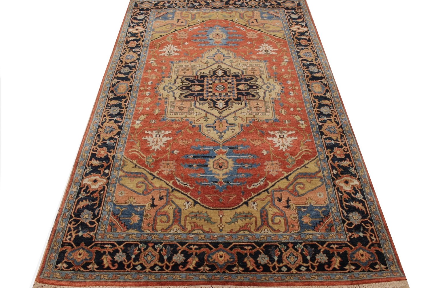 5x7/8 Heriz/Serapi Hand Knotted Wool Area Rug - MR029122