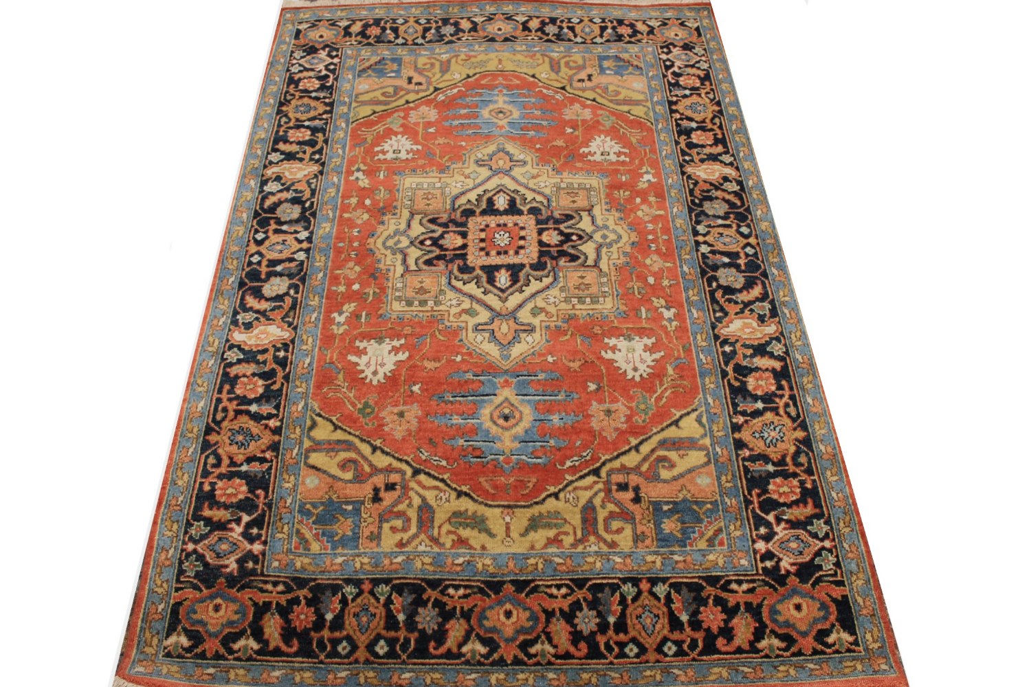 Wide Runner Heriz/Serapi Hand Knotted Wool Area Rug - MR029124