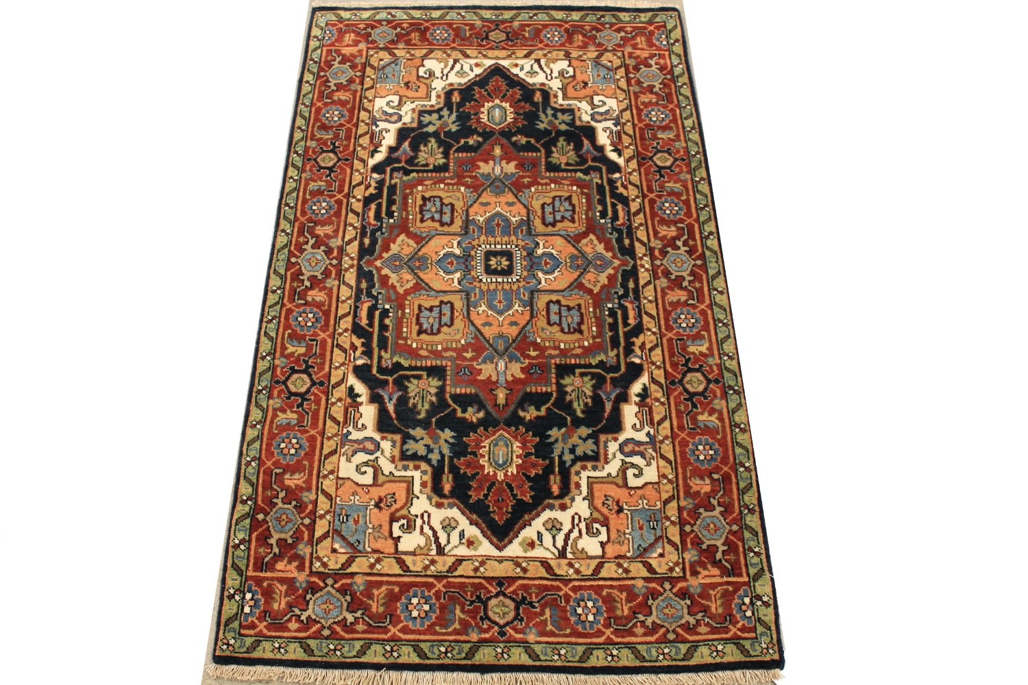 3x5 Heriz/Serapi Hand Knotted Wool Area Rug - MR029127