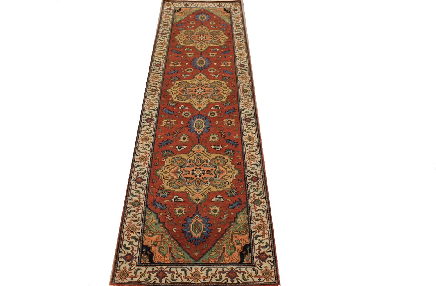 10 ft. Runner Heriz/Serapi Hand Knotted Wool Area Rug - MR029135