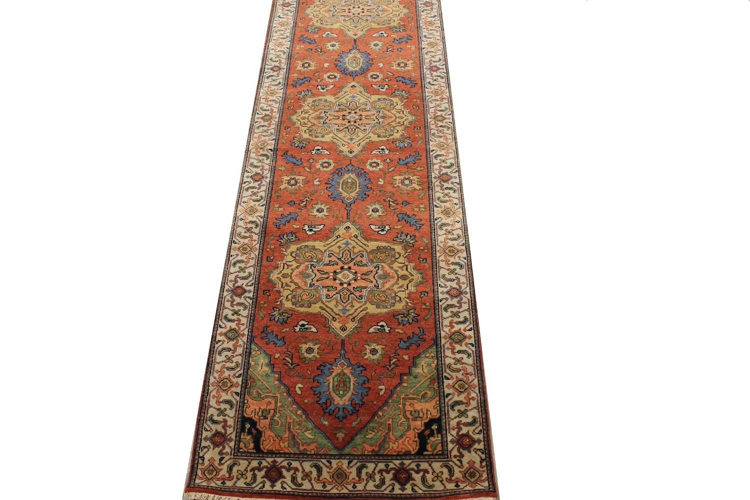 10 ft. Runner Heriz/Serapi Hand Knotted Wool Area Rug - MR029135