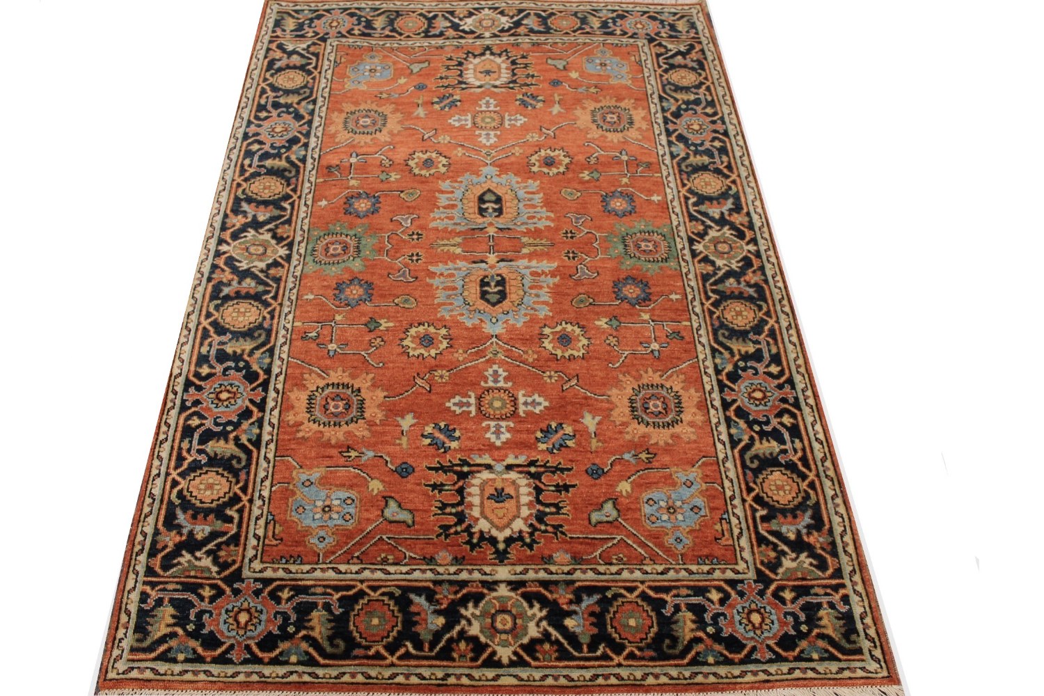 4x6 Heriz/Serapi Hand Knotted Wool Area Rug - MR029141