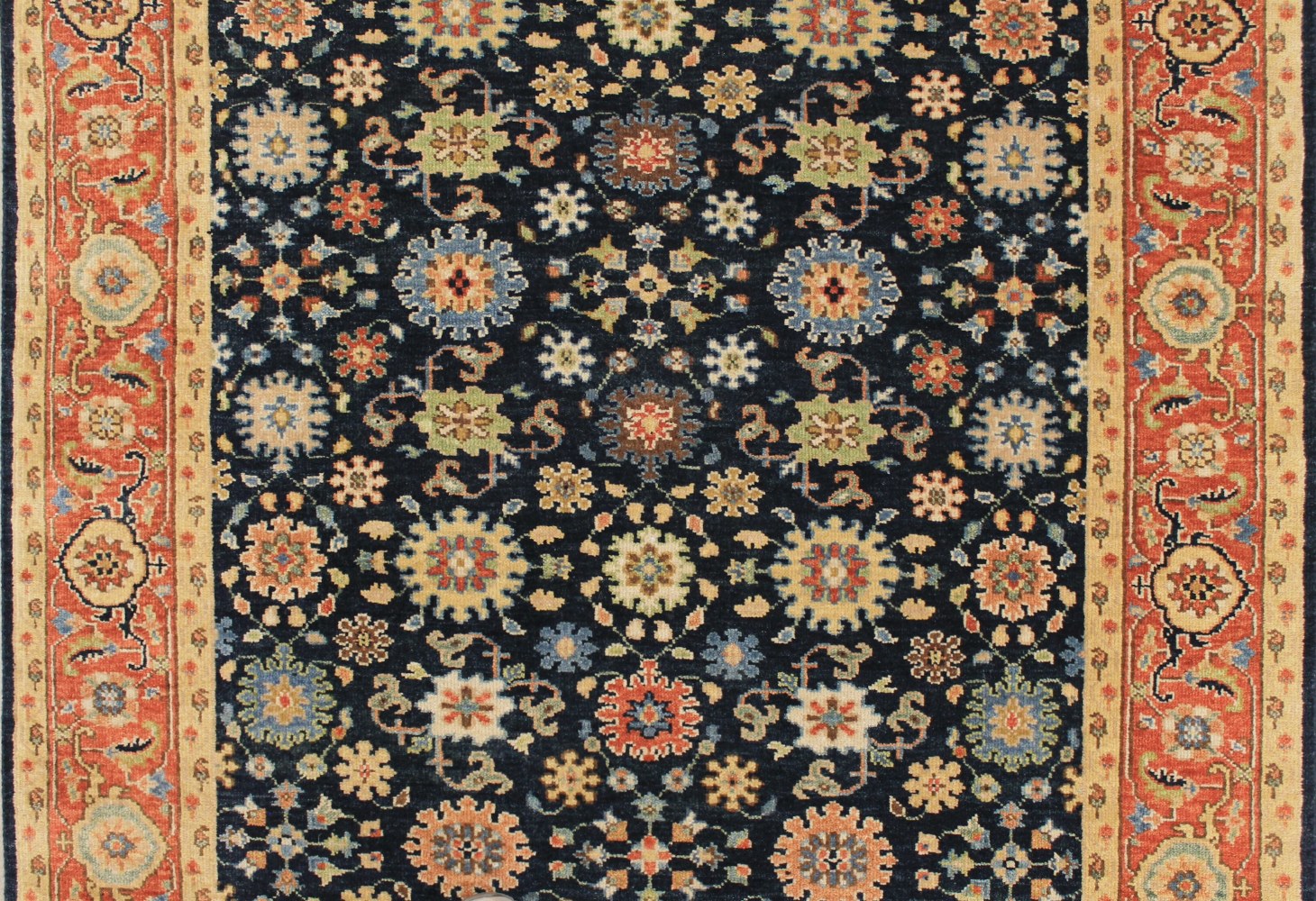 Wide Runner Heriz/Serapi Hand Knotted Wool Area Rug - MR029143