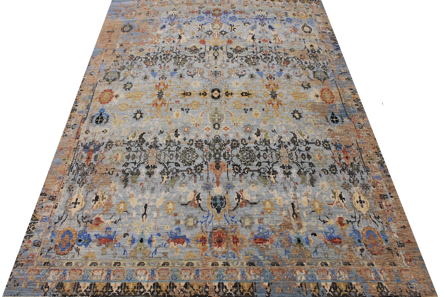 9x12 Modern Hand Knotted Wool Area Rug - MR029145