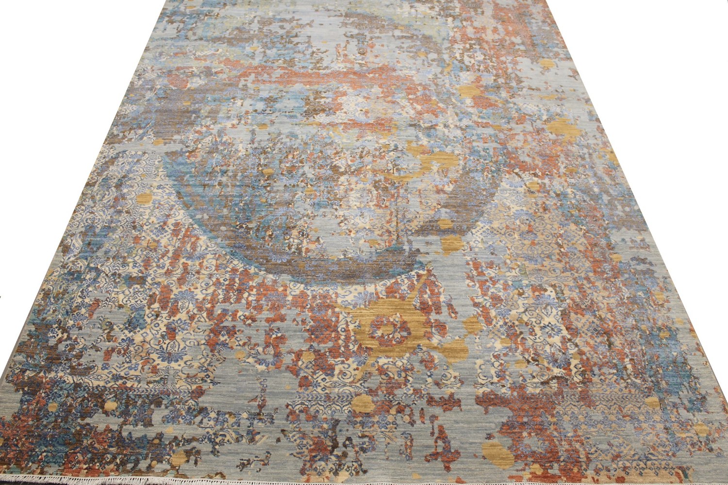 9x12 Modern Hand Knotted Wool Area Rug - MR029146