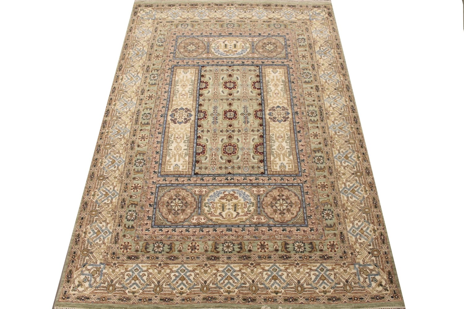 5x7/8 Traditional Hand Knotted Wool Area Rug - MR029152